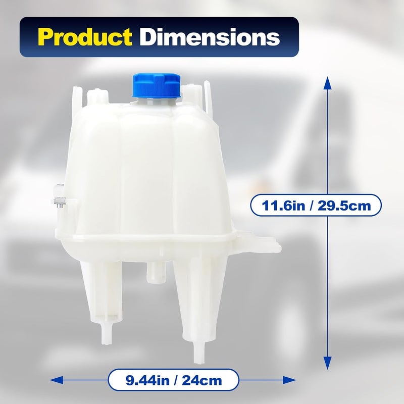 YEHERIT Upgraded 603-832 Engine Coolant Reservoir Compatible with Dodge Ram ProMaster 1500 2500 3500 2014-2021, Pressurized Coolant Recovery Tank Replaces# 52014880AA, 68097622AA - Image 5